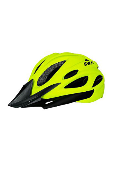 Sway Nbyc N7 Fileli Ayaralanabilir Kask Yetişkin Bisiklet Kaskı Standart Beden Neon Sarı