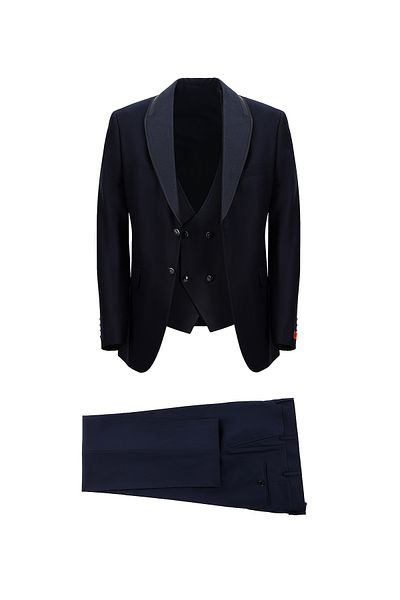 Kiğılı Slim Fit Slim Fit Tuxedo & Groom Suit with Shawl Collar Vest