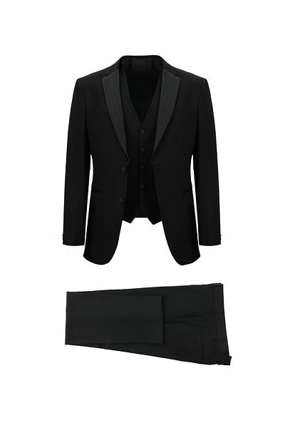 Kiğılı Mono Collar Slim Fit Tuxedo with Vest - Groom Suit