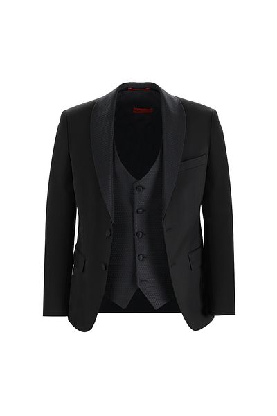 Kiğılı Tuxedo & Groom Suit - Slim Fit Slim Fit with Shawl Collar Vest