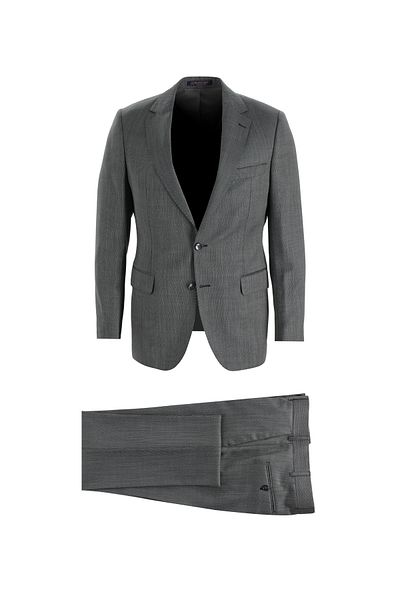 Abdullah Kiğılı Eyelet Wool Suit - Classic Design