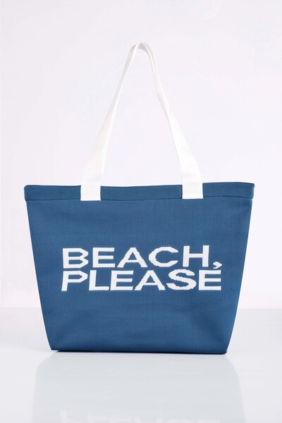 Sebir Moda Пляжна сумка з написом «Beach, Please»