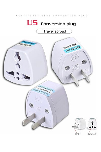 Derwell İngiltere Abd Fiş Adaptörü Amerikan Avrupa Seyahat Güç Adaptörü Dönüştürücü Elektrik Prizi