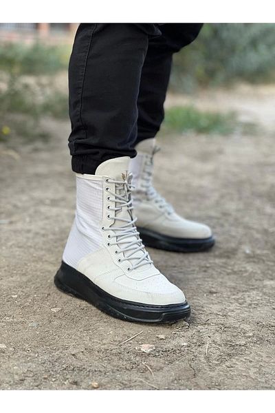aradimtaradim Wagoon Wg012 Gray Charcoal Suede Long Lace up Boots