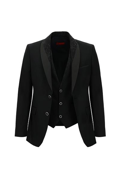 Kiğılı Tuxedo & Groom Suit - Slim Fit Slim Fit with Shawl Collar Vest
