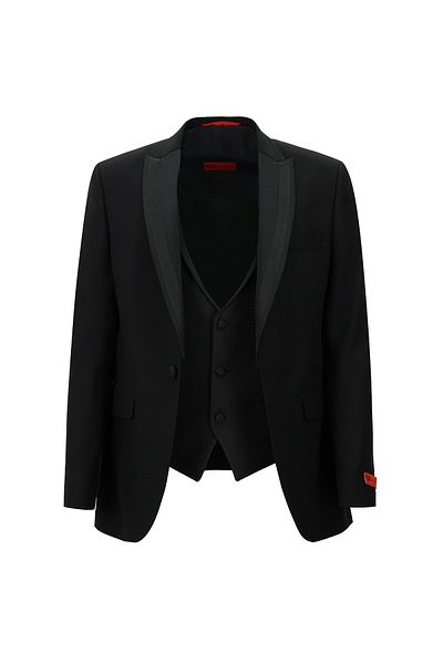 Kiğılı Slim Fit Slim Fit Pointed Collar Tuxedo & Groom Suit with Vest