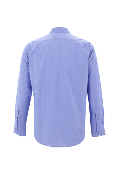 Abdullah Kiğılı Uzun Kol Regular Fit Desenli Pamuk Gömlek