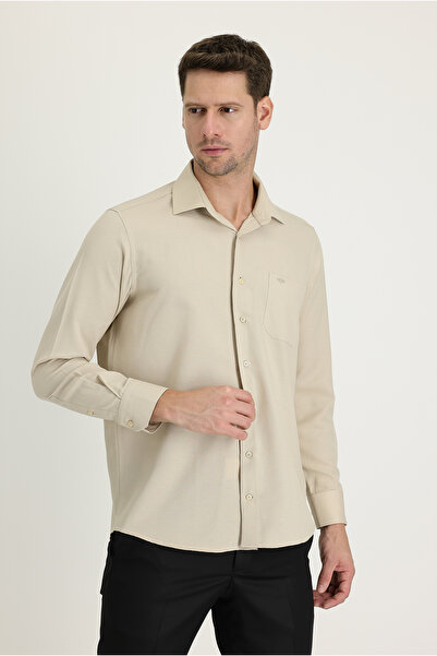 Kiğılı Cămașă cu mânecă lungă din bumbac cu model clasic, ușor de călcat