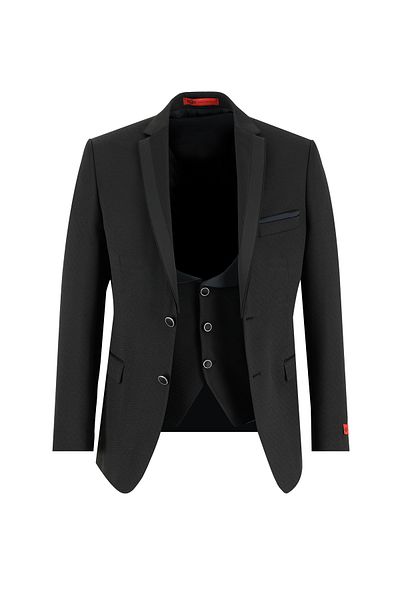 Kiğılı Mono Collar Slim Fit Tuxedo with Vest - Groom Suit