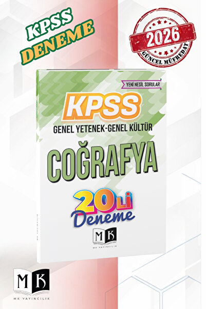 MK Yayıncılık 2026 Kpss Coğrafya 20li Deneme
