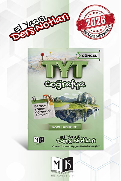 MK Yayıncılık 2026 Tyt Coğrafya El Yazısı Ders Notları Kitabı