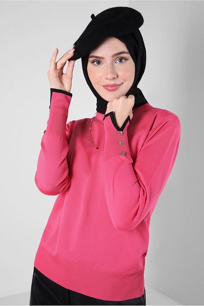Alvina سترة تريكو مفصلة بأزرار 44053