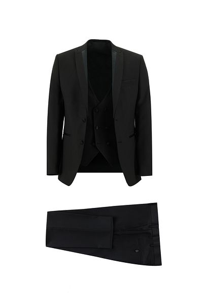 Kiğılı Pointed Collar Slim Fit Tuxedo - With Vest and Groom Suit