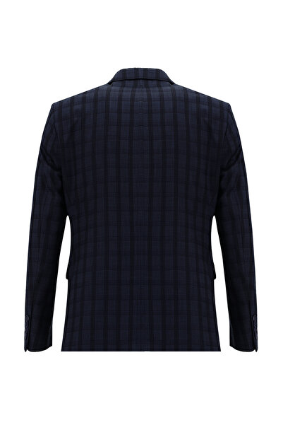 Kiğılı Slim Fit Dar Kesim Kombinli Ekose Takım Elbise