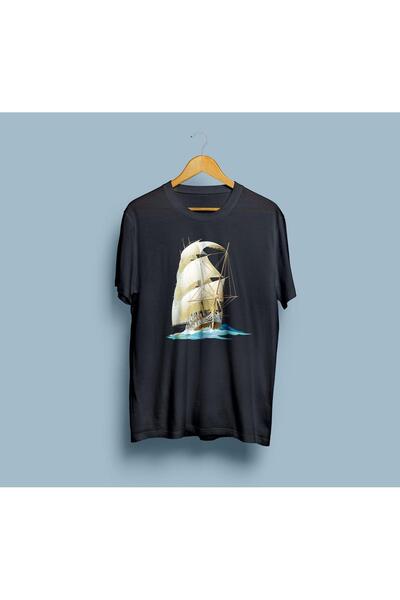 eioswear Unisex supradimensionat tricou - Design cu barca cu vele