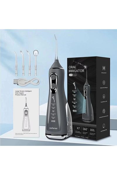 Choice Brown Oral Irrigator Tooth Scaler 5-speed Adjustment Water Flosser Portable Dental Water Jet 350ml I