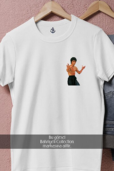Bahriyeli Collection oversized Μπλουζάκι Unisex με σχέδιο τσέπης Bruce Lee, The Fighter