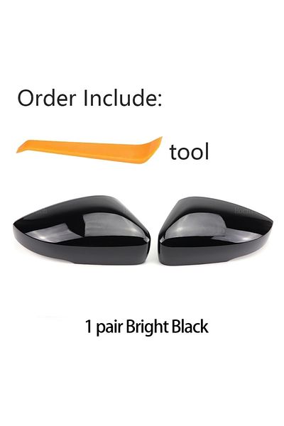 Choice Black Rearview Side Mirror Cover Caps Shell Replacement For Volkswagen Vw Polo Mk5 5 6r 6c 2009-2017