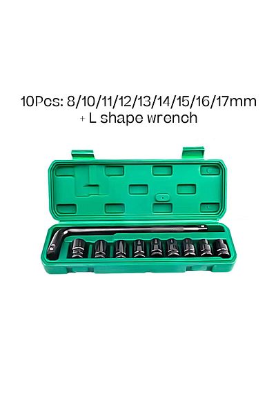 Choice 10pcs 10pcs 1/2" Drive Metric Impact Socket Set Universal Socket Metric Drive Deep Socket Set Wrench