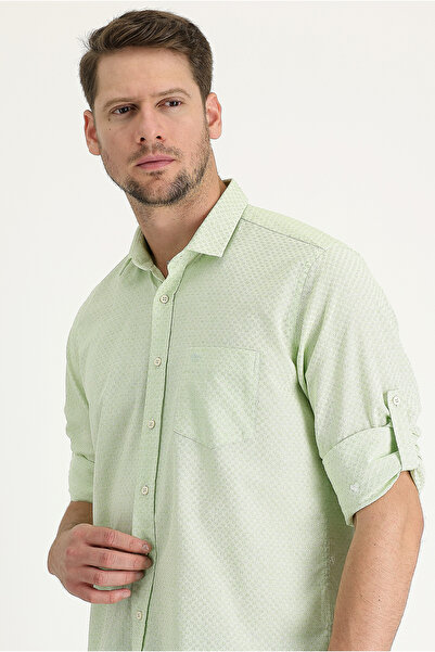 Kiğılı Long Sleeve Relax Fit Relaxed Cut Patterned Shirt