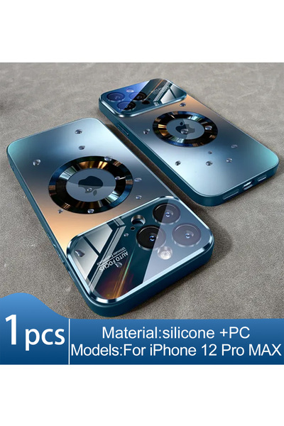 Choice غطاء حماية مقاوم للصدمات مع عدسة كاميرا مغناطيسية وشحن لاسلكي لهاتف آي...