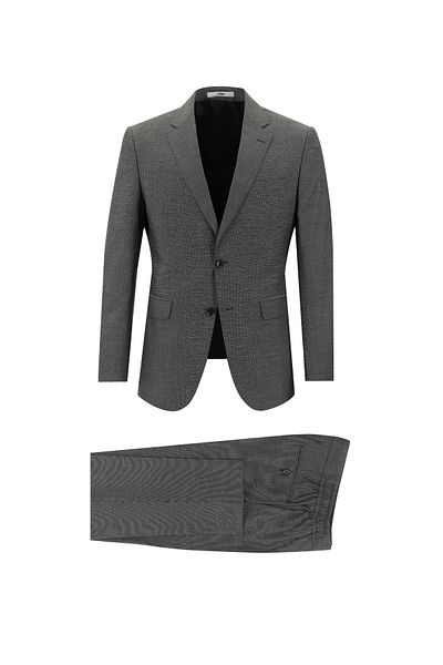 Kiğılı String Patterned Slim Fit Suit - Elastic Waist