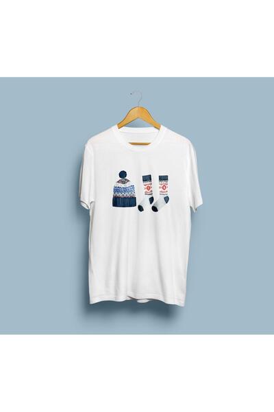 Generic Brand Unisex Oversize Winter Design Hat and Socks T-Shirt