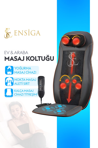 EN SİGA Servikal Bel Boyun ve Sırt Masaj Sandalye Minderi Yastık Araba Minder...