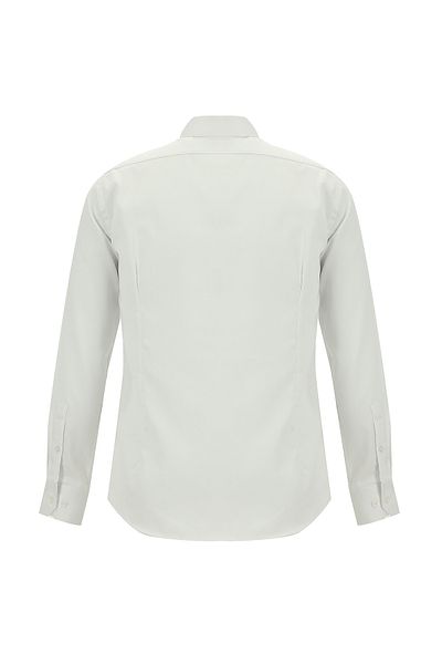 Abdullah Kiğılı Long Sleeve Slim Fit Slim Fit Non Iron Satin Classic Cotton Shirt