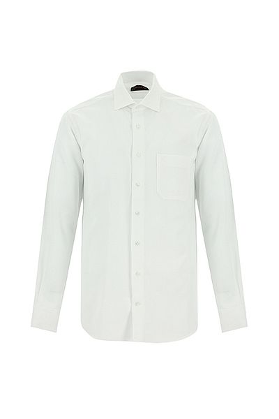Abdullah Kiğılı Long Sleeve Patterned Classic Cotton Shirt