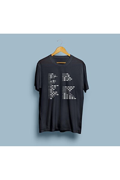 eioswear تي شيرت كبير الحجم مطبوع عليه الحروف الأبجدية للجنسين - مورس