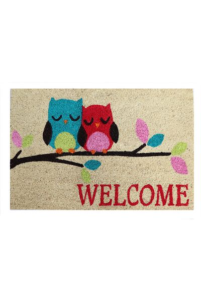 UnicSpot Koko design entrance mat Owl, 40x60 cm