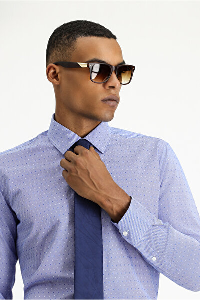 Kiğılı Μακρυμάνικο πουκάμισο με λεπτή εφαρμογή με μοτίβο κλασικό βαμβακερό εύκολο σιδέρωμα