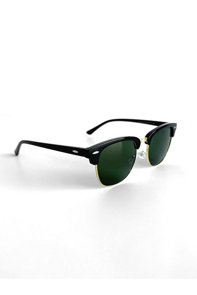 ablukaonline Men's Retro Half Frame Glasses Black