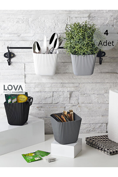 Lova Fix Askılı Banyo,Mutfak Çok Amaçlı Düzenleyici (4 Adet)