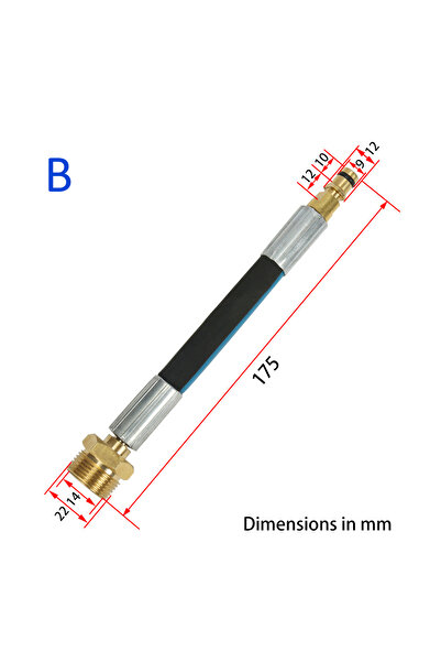 Choice1 محول خرطوم مطاطي لغسالة الضغط العالي، موصل سريع لأنبوب الضغط العالي M22