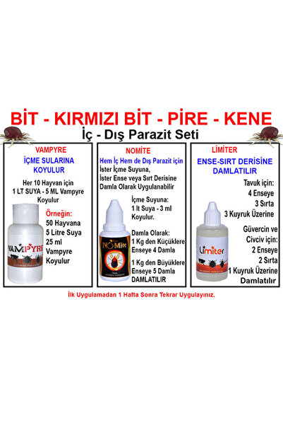 VERMX TR Tavuk Güvercin Keklik Civciv Gecebiti Kırmızı Bit Pire Kene Kümes Hayvanları Ilacı