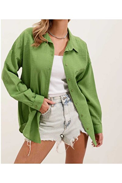 ABOUT US Cămașă din in de înaltă calitate, cu croiala relaxată # 20150