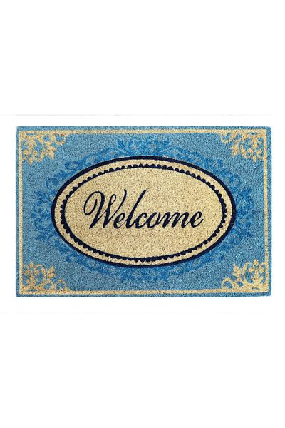UnicSpot Koko design Welcome blue entrance mat, 40x60 cm