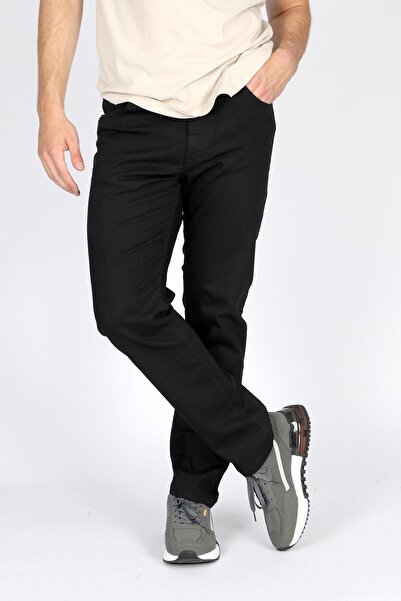 Lee Cooper Marco Normal Bel Dar Kesim Düz Paça Siyah Erkek Jean Pantolon
