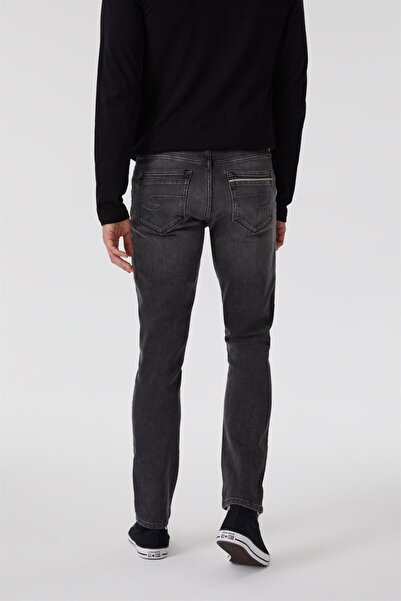 Lee Cooper Ανδρικό τζιν παντελόνι Jack Normal Waist Slim Fit Skinny Leg Grey