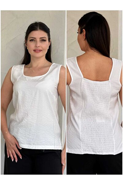 DE WHITES Plus Size Back Tighted Bluz