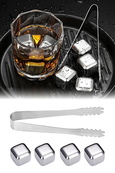 Arfseb 4’lü Paslanmaz Çelik Buz Küpü – Erimez, Sulandırmaz