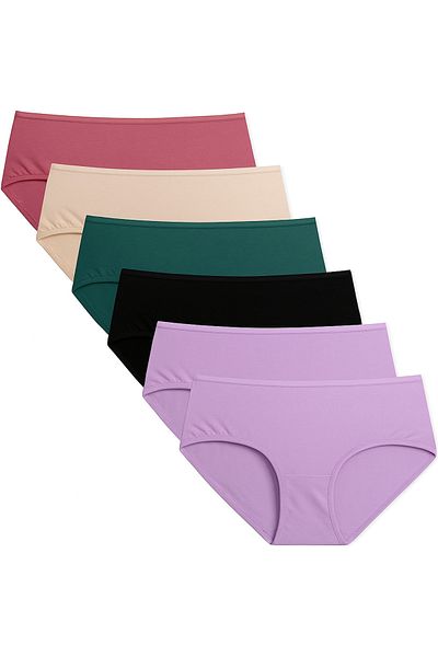 BEGATEKS High Waist Hipster Panties 6 Pack
