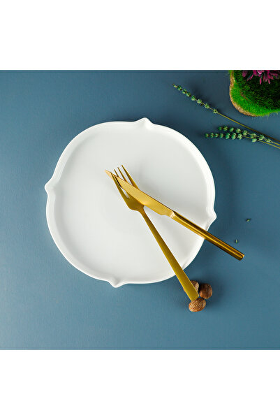 Aryıldız Lunar Round Serving Plate 23 cm