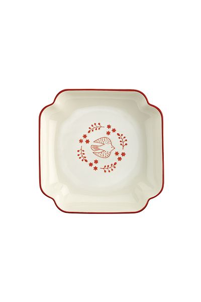 Aryıldız Red Bird Corner Plate 19 cm