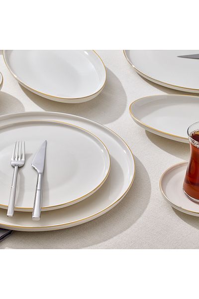 Aryıldız Lima Gold 32 Piece Breakfast Set for 6 People