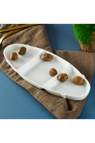 Aryıldız Lunar Round 3 Compartment Plate