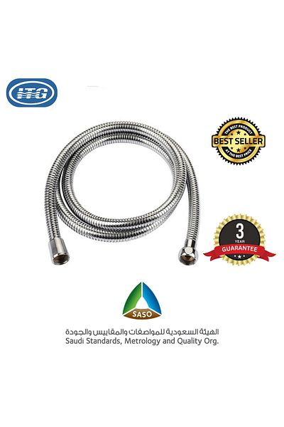 itg Extra Long 1.5 Meter Shower Hose, Brushed Chrome