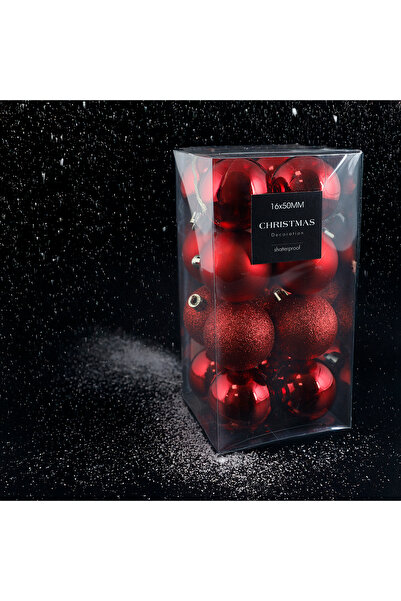 Koopman Anul Nou 16 bucăți bile de Crăciun roșie 50 mm